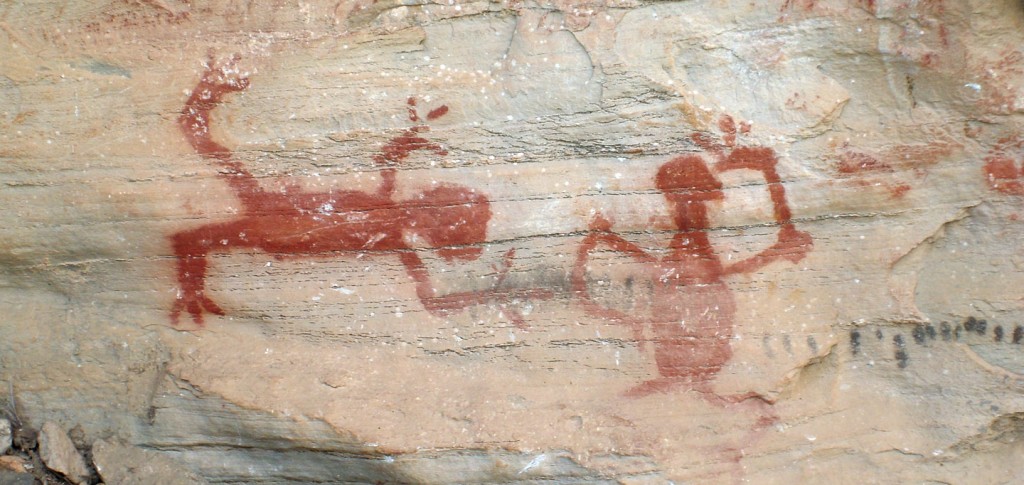 Pintura rupestre na Lapa da Sucupira