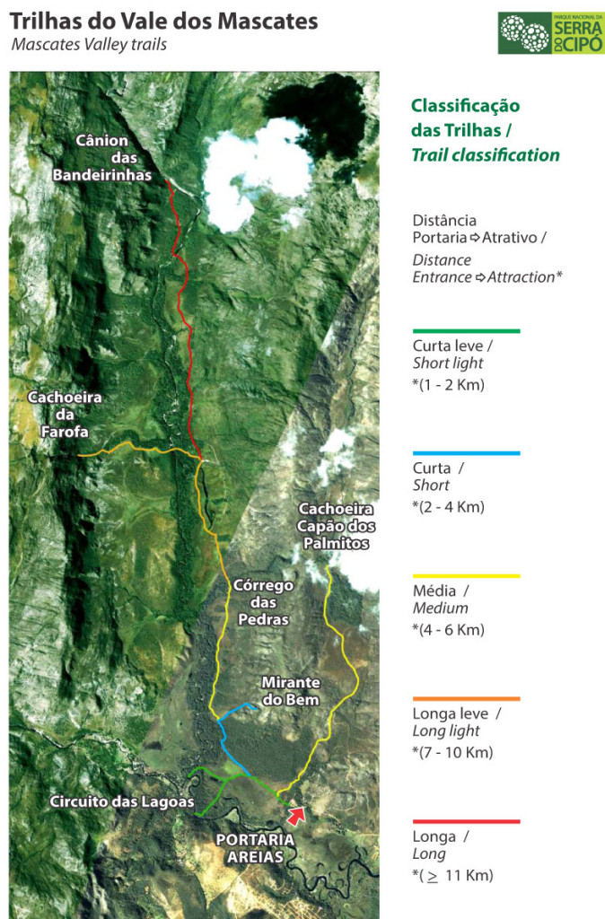 Página 3 do Cardápio de Atrativos do Parque Nacional da Serra do Cipó
